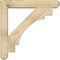 Ekena Millwork Merced Craftsman Rough Sawn Bracket w/ Offset Brace, Douglas Fir, 6"W x 32"D x 32"H BKT0604X32X32MRC04RDF - alternate 3
